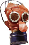 Gas mask issued to children