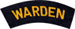 Printed cloth Warden shoulder title