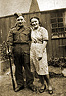 William Dooley in Home Guard uniform with sister Nancy, Astley Bridge 1942