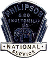 War workers lapel badge for Philison & co (Bolton) ltd