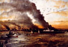 Ernest's painting of the evacuation of Dunkirk 1940