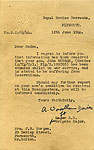 Letter sent to Jack's Mother after being wounded on D Day